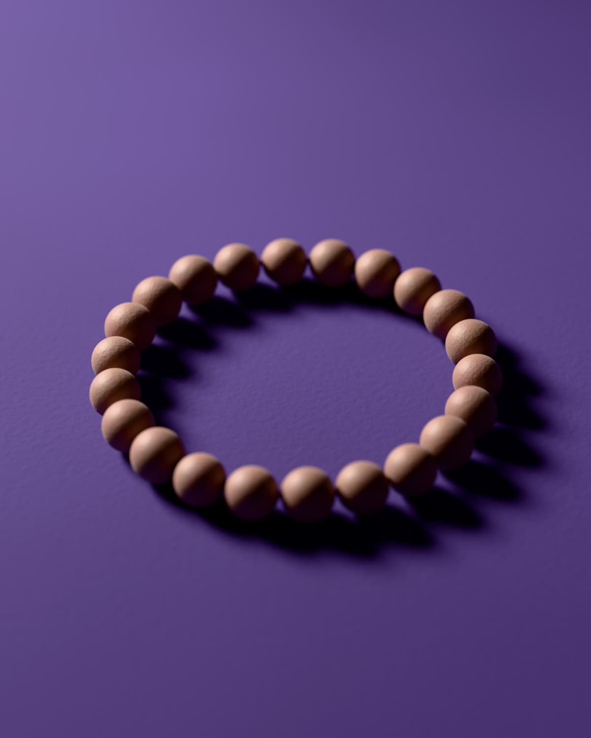 Das Armband Elegant Orchid & Ambergris mit Perlen von 8 mm, ein 3D-Rendering