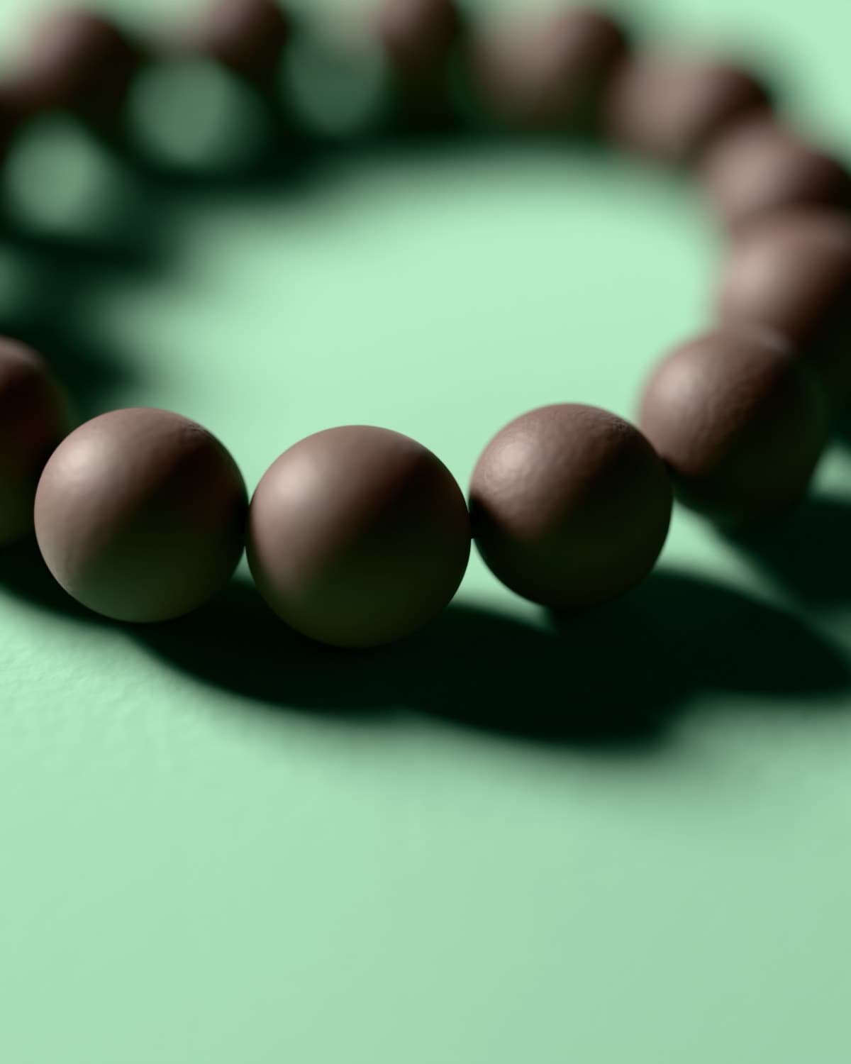 Die Perlen aus der Nähe, ein 3D-Rendering