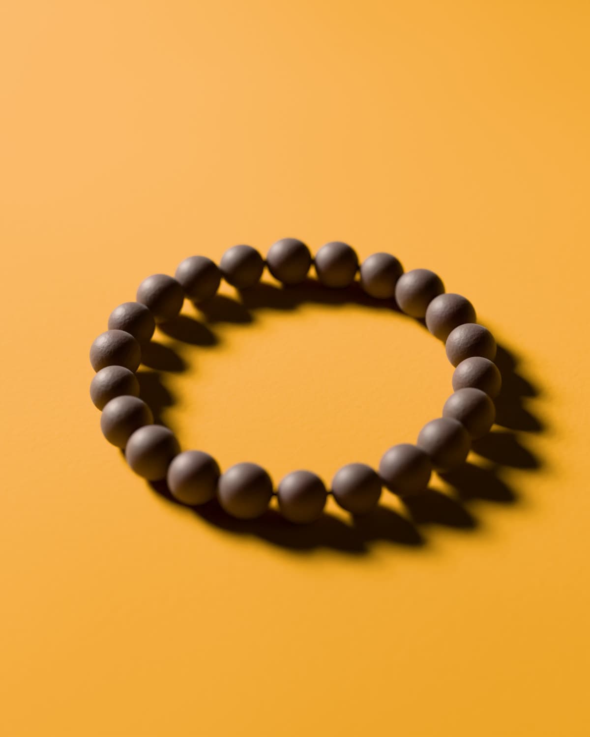 La pulsera Moonlit Osmanthus con cuentas de 8 mm, en render 3D