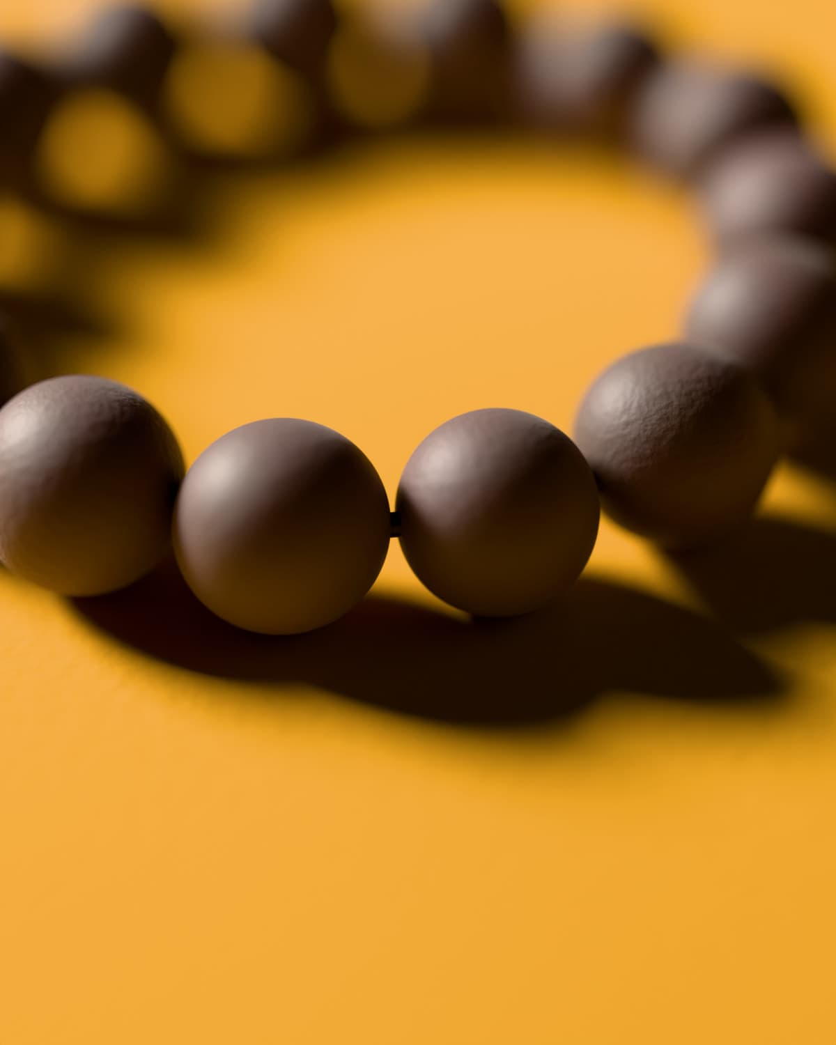 Las cuentas de cerca, en render 3D